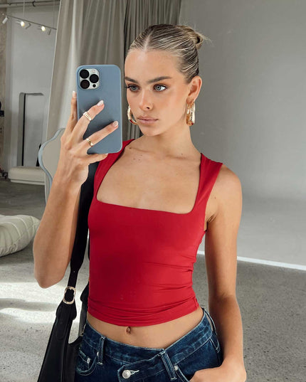 Back In Time Top Red