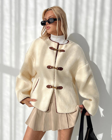 Adylic Teddy Coat Cream / Brown