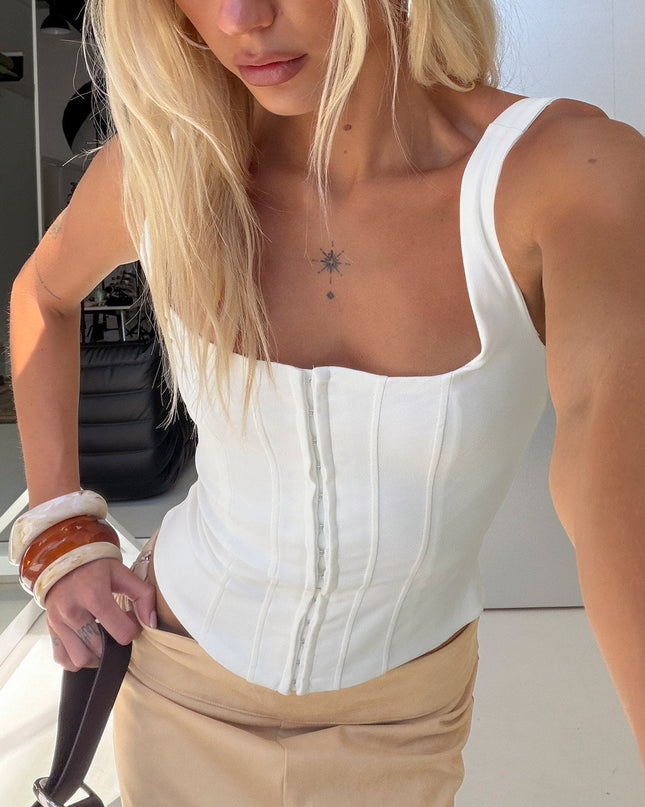 Floreva Corset Top White