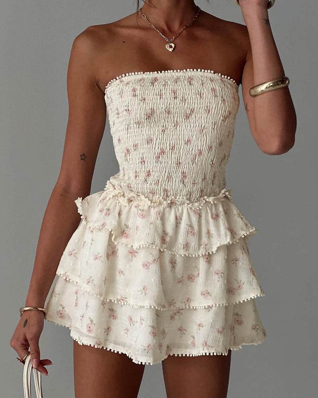 Sunkiss Frill Mini Dress Floral