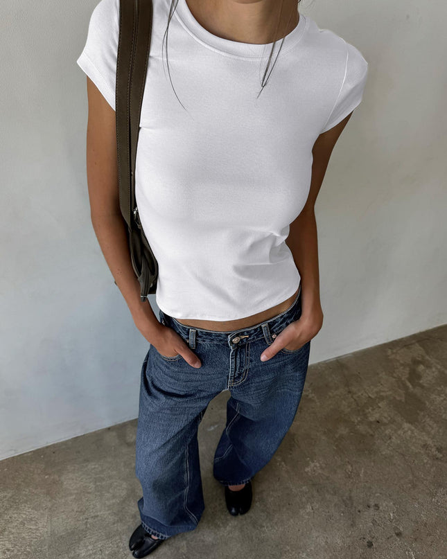Prestige Longline Baby Tee Ivory