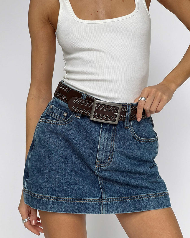Gazelle Denim Skort Mid Wash