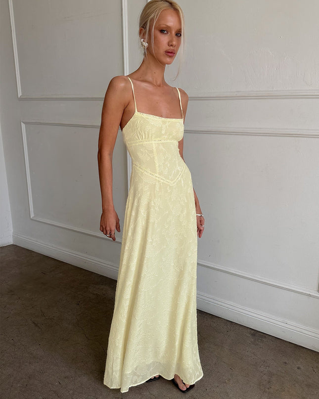 South Of France Maxi Dress Yellow