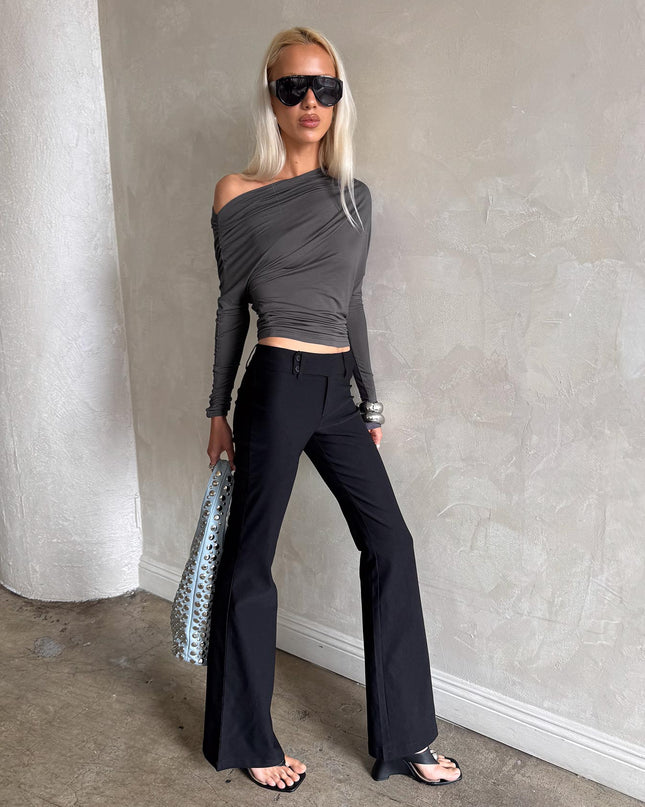 Kinkirk Flared Pants Black Petite