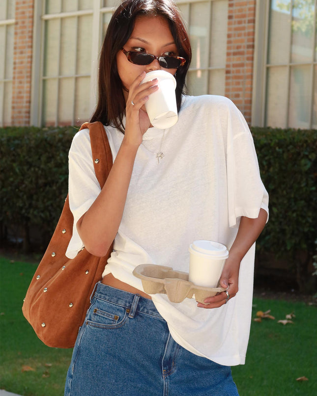 Zaydee Oversized Tee White