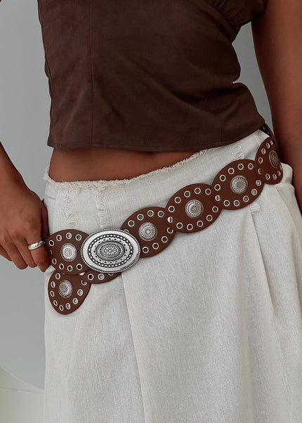 Sacrifices Belt Brown / Silver