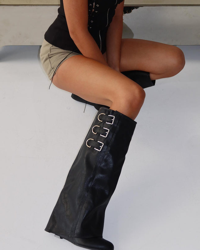 Ritz Knee High Boots Black