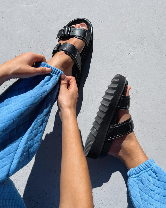Ma Belle Sandals Contrast Stitch