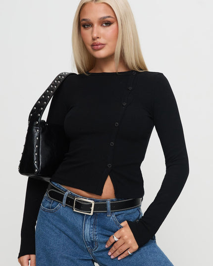 Passoni Long Sleeve Top Black