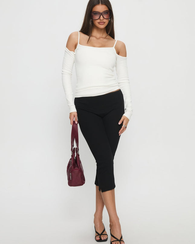 Baseline Rib Capri Pants Black