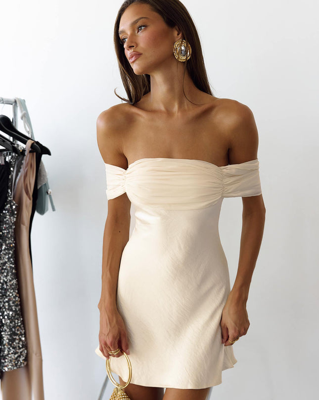 Adoration Mini Dress Cream