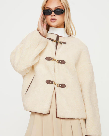Adylic Teddy Coat Cream / Brown