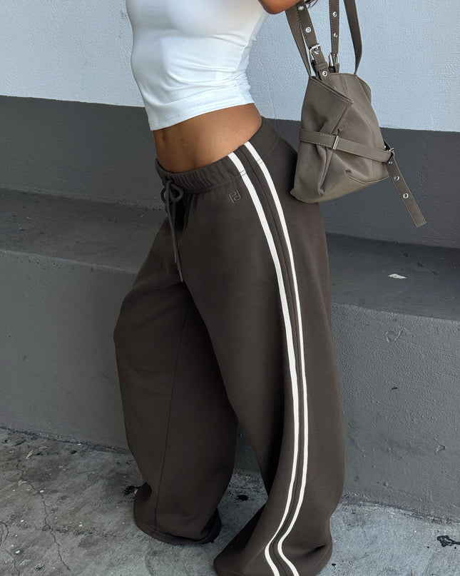 Kennah Wide Leg Sweat Pants Iron Grey