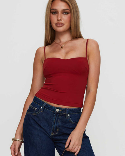 Evanda Top Burgundy