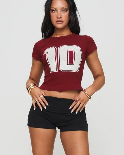 Baseline Low Rise Rib Shorts Black