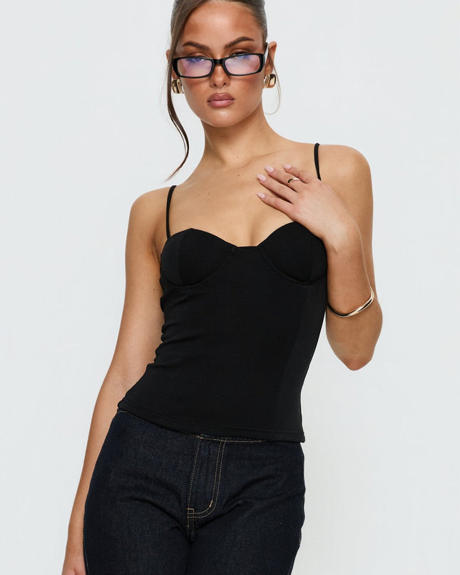 Anataza Underwire Top Black