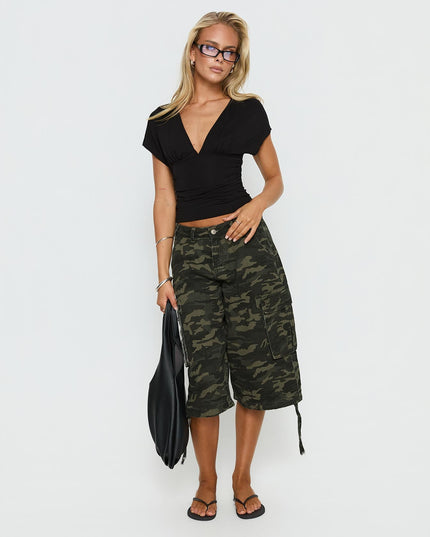 Hudsen Longline Cargo Shorts Camo