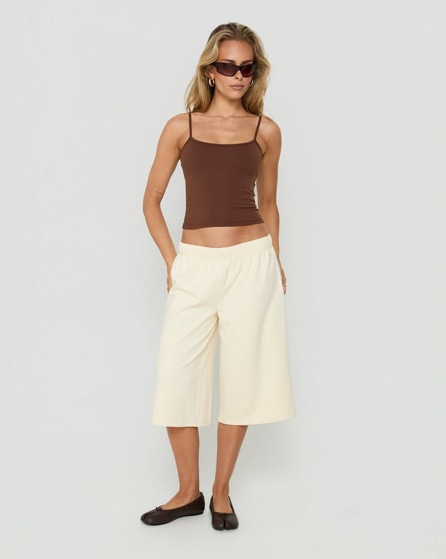 Sayllor Longline Sweat Shorts Cream