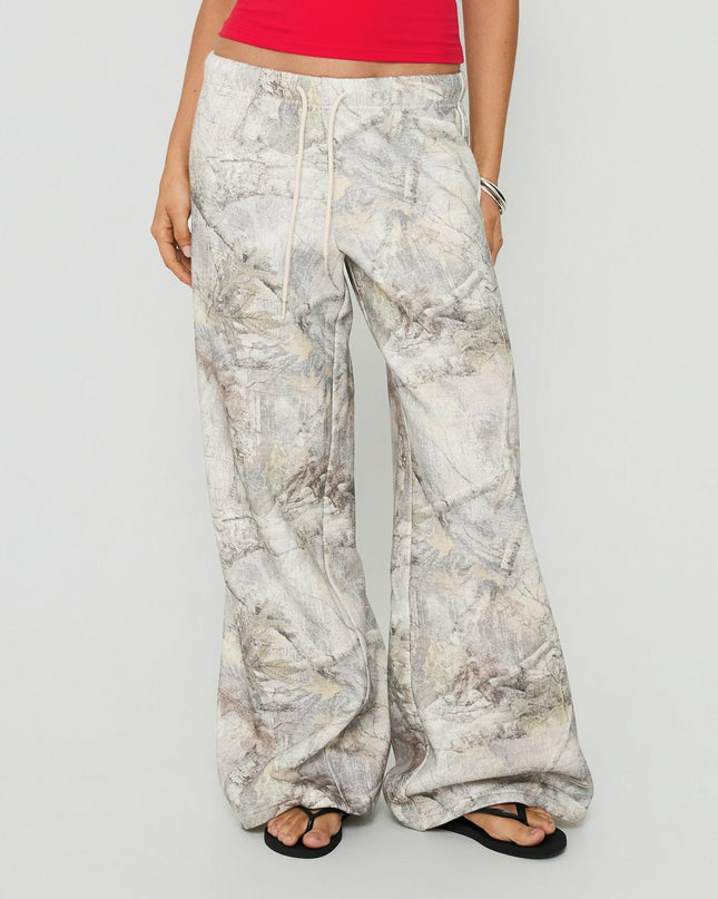 Kennah Wide Leg Sweat Pants Camo