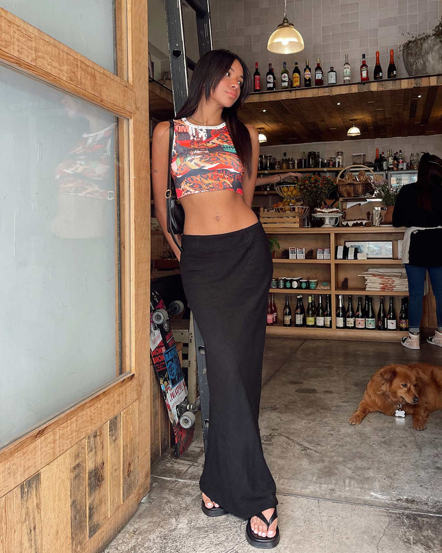 Jodie Maxi Skirt Black
