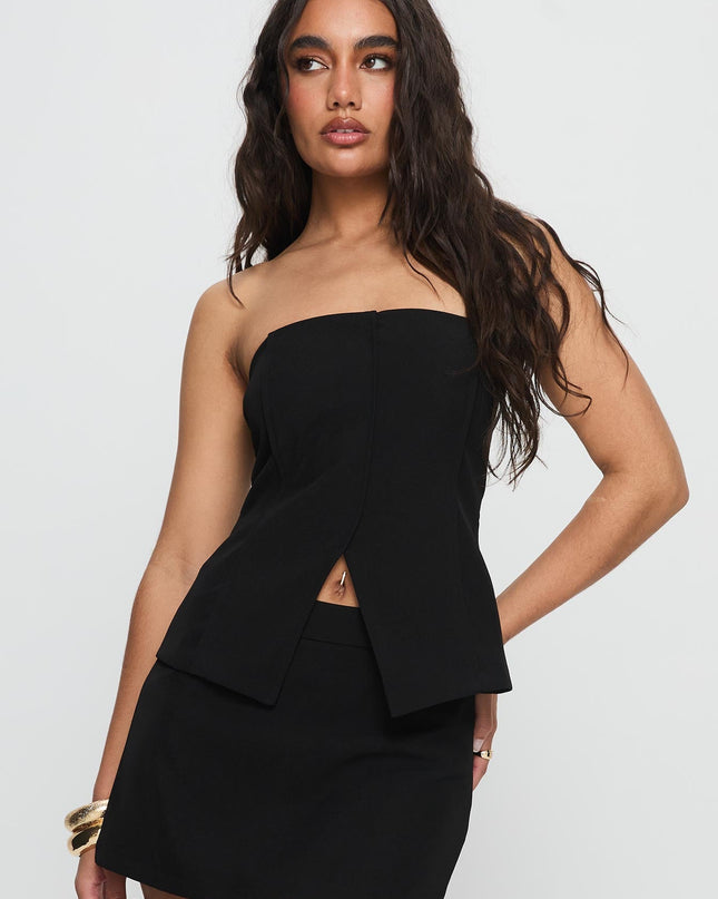 Lavish Living Strapless Top Black