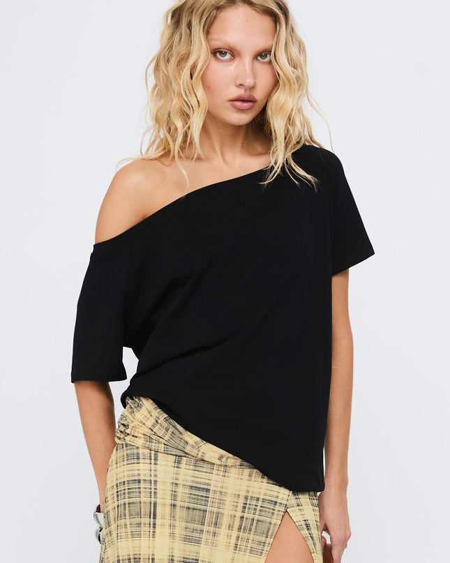 Icon Baby Off Shoulder Top Black
