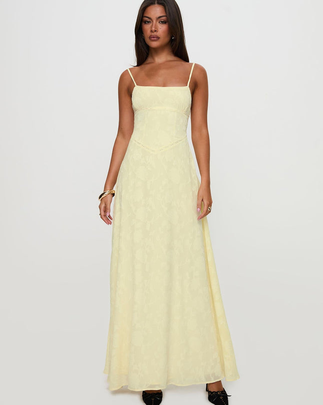 South Of France Maxi Dress Yellow