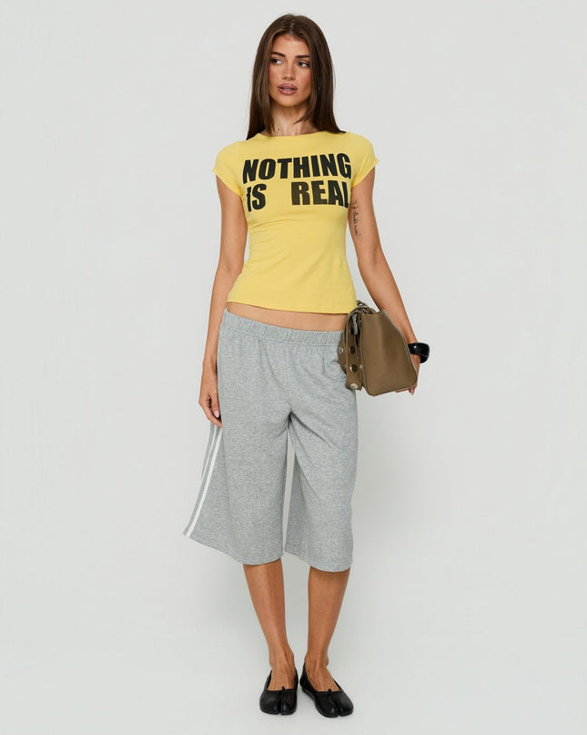 Nothing Is Real Graphic Top Yellow / Black