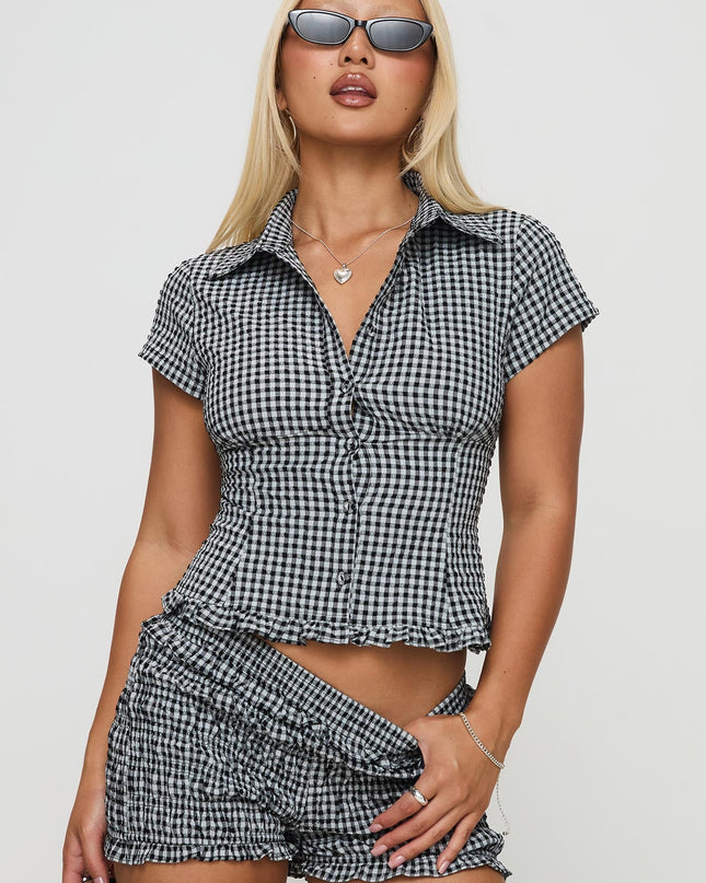 Covey Shirred Puff Sleeve Top Multi