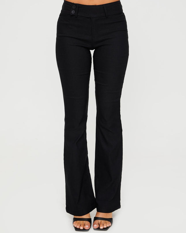 Kinkirk Flared Pants Black Petite