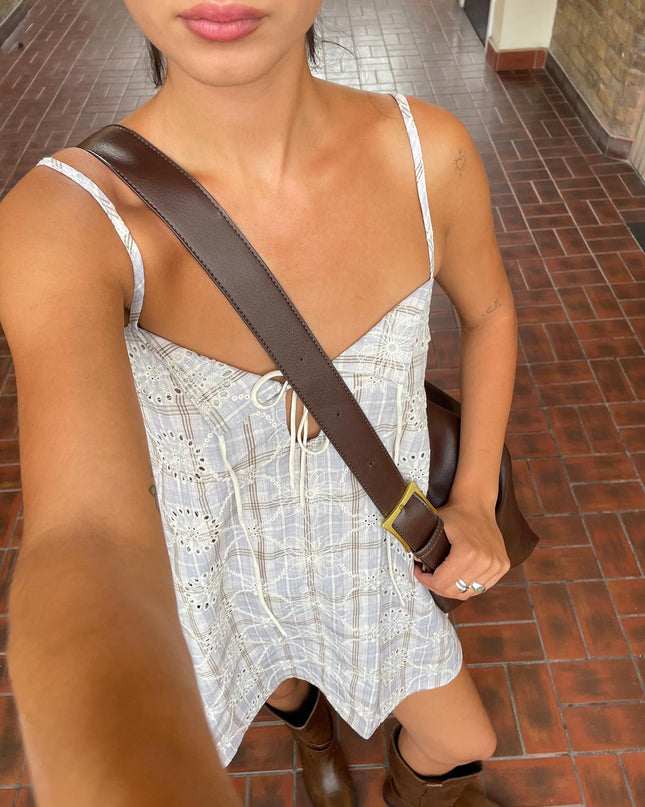 Belong Together Mini Dress Blue Check