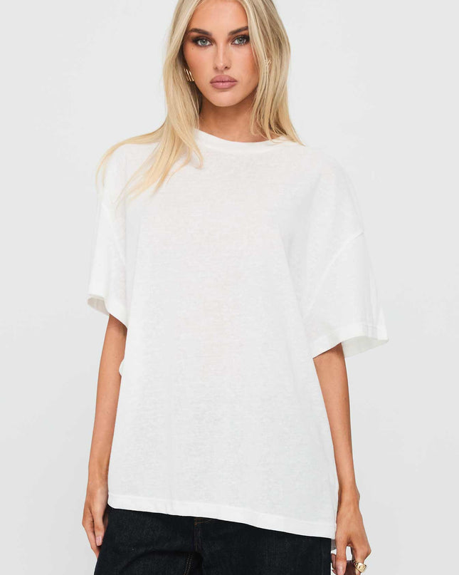 Zaydee Oversized Tee White