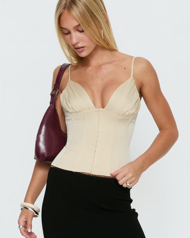Scorsese Corset Top Champagne