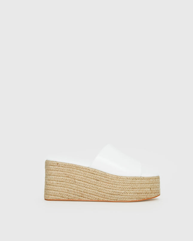 Arton Espadrille Platform Sandals White