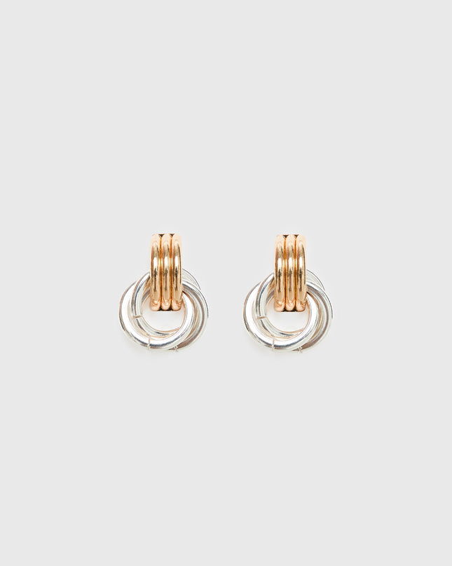 Trishy Linked Earrings Gold / Silver