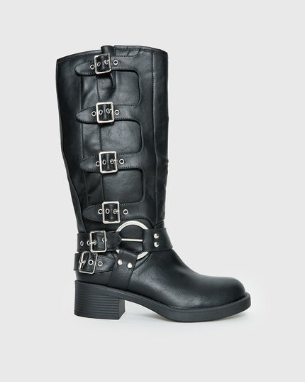 Buckle Down Boots Black
