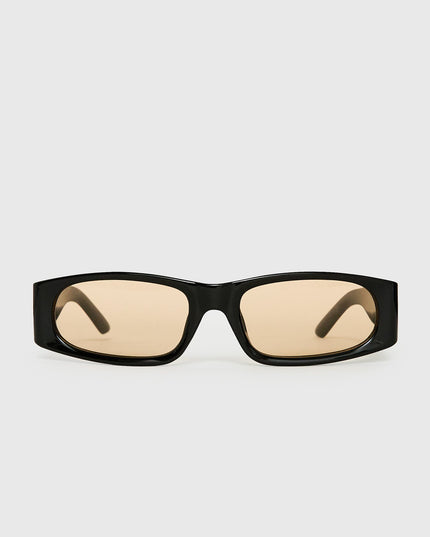 Azzie Rectangle Sunglasses Black / Yellow