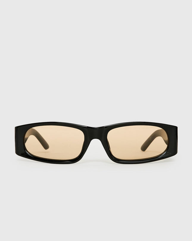 Azzie Rectangle Sunglasses Black / Yellow