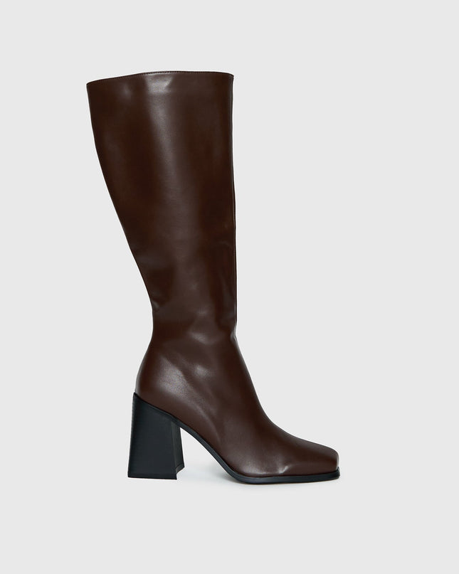 Renzo Knee High Boots Brown