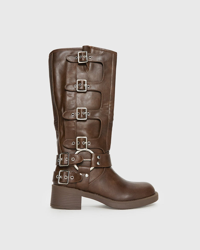 Buckle Down Boots Brown