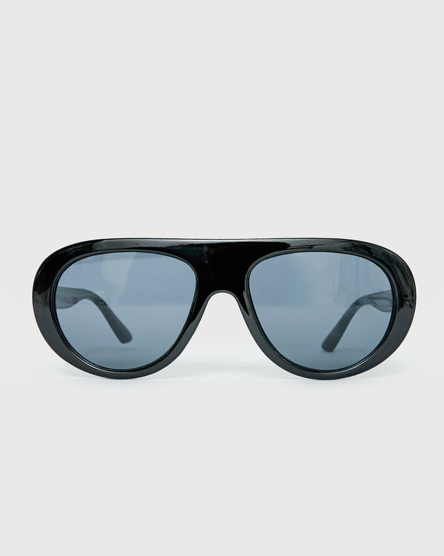 Amorra Oversized Aviator Sunglasses Black