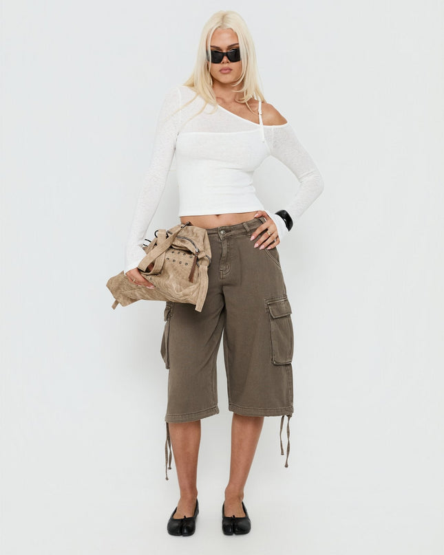 Rosca Layered Long Sleeve Top White