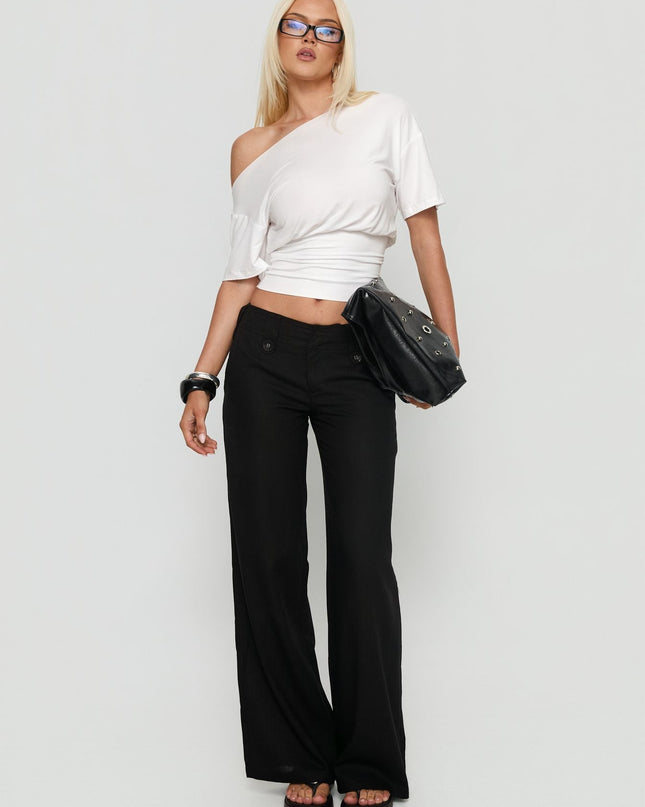 Ashlinn Off Shoulder Drapey Top White