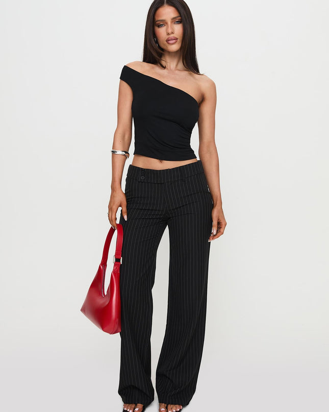 Socialista Pinstripe Pant Black