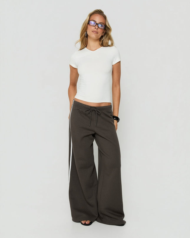 Kennah Wide Leg Sweat Pants Iron Grey