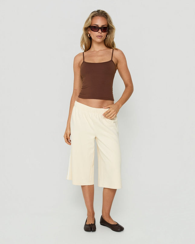 Sayllor Longline Sweat Shorts Cream