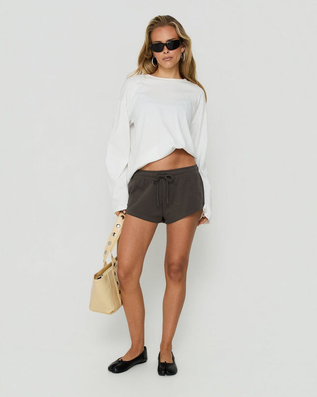 Quinncy Low Rise Sweat Shorts Iron Grey