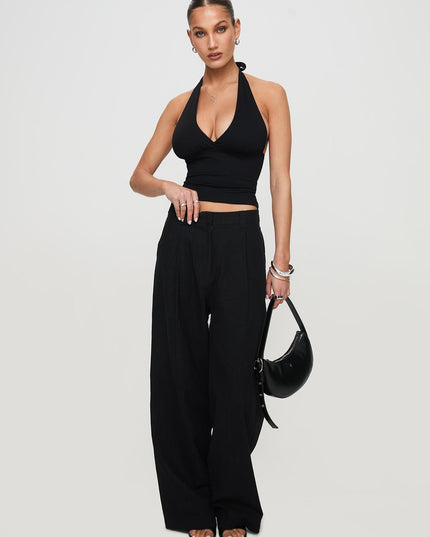 Whimsy Halter Top Black