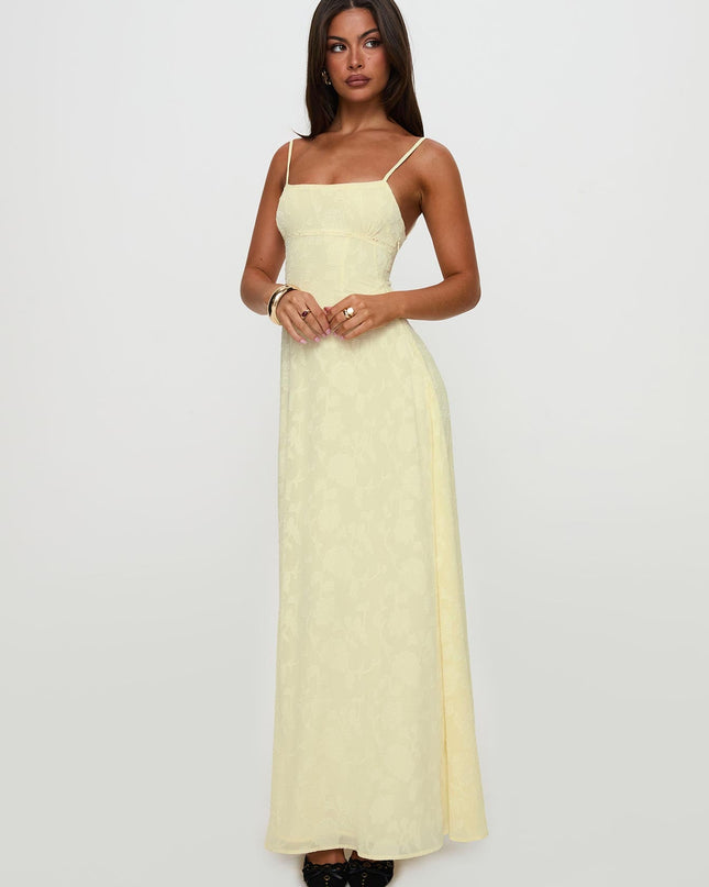 South Of France Maxi Dress Yellow