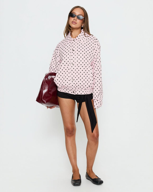 Swayer Oversized Jacket Pink Polka Dot